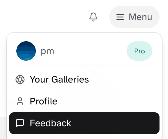 Feedback Menu