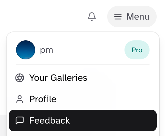 Feedback Menu