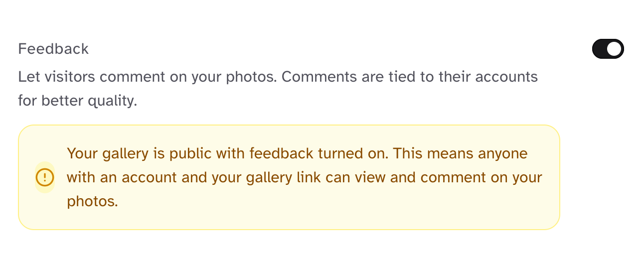 Feedback Settings