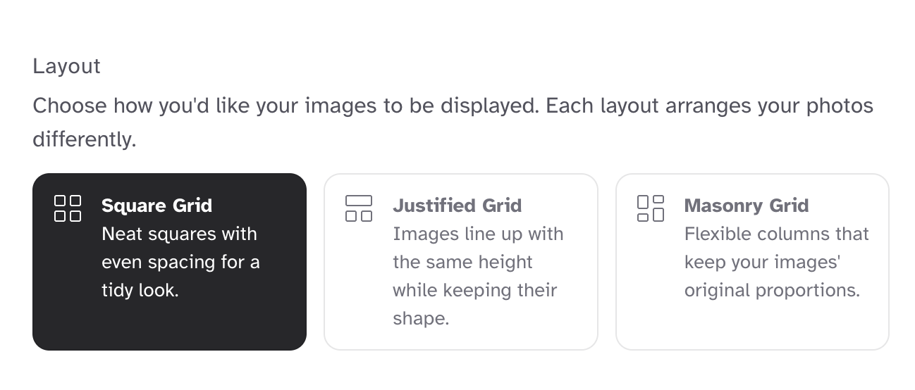 Gallery Layouts
