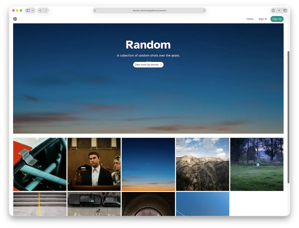 Grid layout gallery